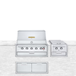 Crown Verity Infinite Series 3pc 36-Inch Natural Gas Built-In Grill Bundle W/Access Door & Sideburner - IBI36NG