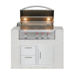 BBQGuys Signature 48-Inch Ready for Finish Outdoor Kitchen Module w/ Blaze Professional LUX 34-Inch Natural Gas Grill & Double Drawer & Door Combo