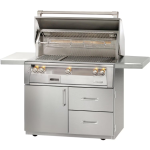 Alfresco ALXE 42-Inch Freestanding Propane Gas Grill On Deluxe Cart With Rotisserie - ALXE-42CD-LP