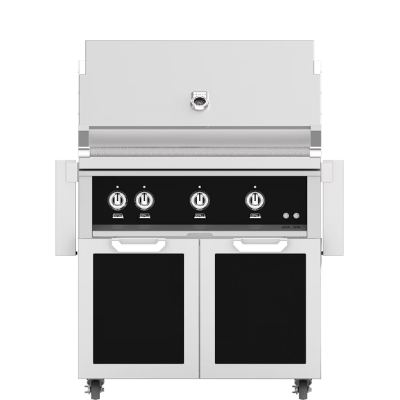 duttpack-5650 Hestan 36-Inch Propane Gas Grill W/ Rotisserie On Double Door Tower Cart - Stealth - GABR36-LP-BK - Image 1