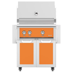Hestan 30-Inch Propane Gas Grill W/ Rotisserie On Double Door Tower Cart - Citra - GABR30-LP-OR