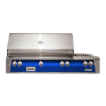 Alfresco ALXE 56-Inch Built-In Propane Deluxe Grill With Rotisserie And Side Burner in Ultramarine Blue - ALXE-56-LP-S5002