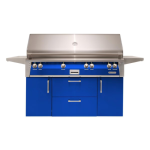 Alfresco ALXE 56-Inch Freestanding Propane All Grill With Sear Zone And Rotisserie in Ultramarine Blue - ALXE-56BFGC-LP-S5002