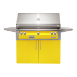 Alfresco ALXE 42-Inch Freestanding Propane Grill With Sear Zone And Rotisserie in Traffic Yellow - ALXE-42SZC-LP-S1023