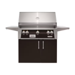 Alfresco ALXE 36-Inch Freestanding Propane Grill With Sear Zone And Rotisserie - Jet Black Matte - ALXE-36SZC-LP-SM9005
