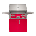Alfresco ALXE 30-Inch Freestanding Propane Grill With Sear Zone And Rotisserie in Raspberry Red - ALXE-30SZC-LP-S3027