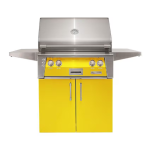 Alfresco ALXE 30-Inch Freestanding Propane Grill With Sear Zone And Rotisserie in Traffic Yellow - ALXE-30SZC-LP-S1023