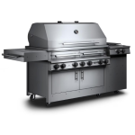 Kalamazoo K1000HS Hybrid Fire Four Burner Marine Grade Freestanding Bulk Propane Grill W/ Side Burner, Two Meat & Two Plancha Grill Surface Grates - Image 3