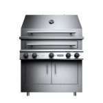Kalamazoo K750HB Hybrid Fire Three Burner Built-In Bulk Propane Grill W/ Two Plancha Grill Surface Grates - Image 2