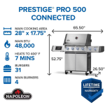 Napoleon Prestige PRO 500 4-Burner Natural Gas Grill w/ Smart Technology - PRO500VXRSIBNSS - Image 4