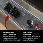 Charmglow PatioPro 16-in Natural Gas Grill w/ Patio Post - Black - CHRM40PM-N - Image 4