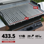 Charmglow PatioPro 16-in Natural Gas Grill w/ Patio Post - Black - CHRM40PM-N - Image 5